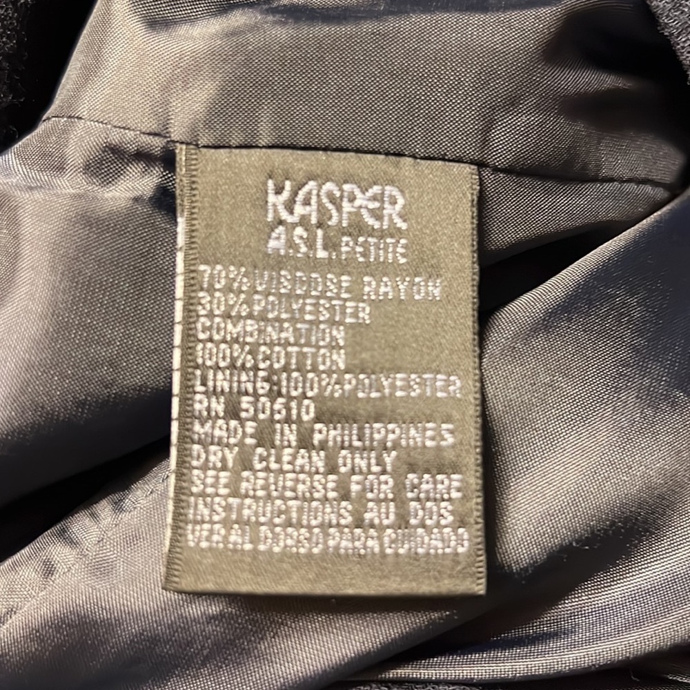 Kasper ASL Petite Navy Blue Blazer - Picture 5 of 6